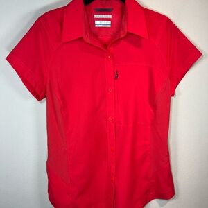Columbia Omni-Shade Sun Protection Shirt Coral Outdoor Gorpcore Womens Sz Medium